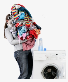 Laundry, Ironing - Washing Machine With Clothes Png, Transparent Png, Transparent PNG