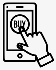 Mobile Online Store Shop Buy Sell Product Hand Gesture - Shopping Online Icon Png, Transparent Png, Transparent PNG