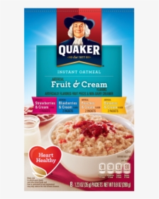 Quaker Instant Oatmeal - Strawberries And Cream Oatmeal, HD Png Download, Transparent PNG