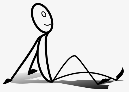Stick Figure Sitting Clip Art - Draw Stick Figures Sitting Down, HD Png Download, Transparent PNG