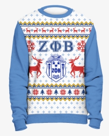 Transparent Ugly Christmas Sweater Clipart - Zeta Phi Beta Christmas Sweater, HD Png Download, Transparent PNG