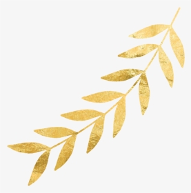 Gold Leaves Png -right Gold Leaf - Gold Leaves No Background, Transparent Png, Transparent PNG