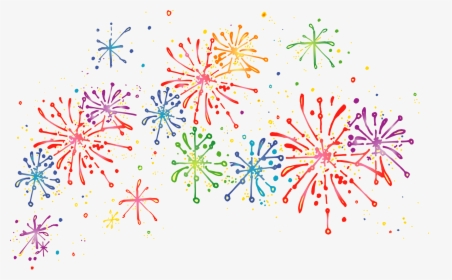 Cartoon Fireworks - Clip Art Transparent Background Fireworks, HD Png Download, Transparent PNG