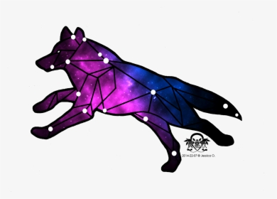 Gray Wolf Tattoo Constellation Lupus Drawing - Lupus Constellation Tattoo, HD Png Download, Transparent PNG