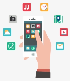 Transparent Phone Vector Png - Mobile Apps Design Png, Png Download, Transparent PNG