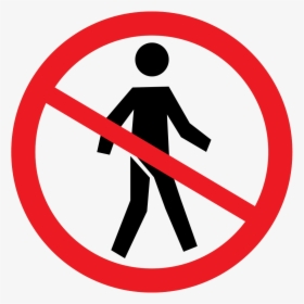 File - Pictogram Pedestrian - Svg - Traffic Signs No - Don T Walk Clipart, HD Png Download, Transparent PNG