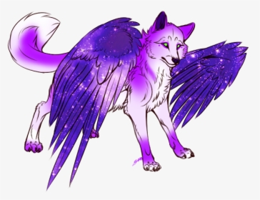 Color Wolf With Wings, HD Png Download, Transparent PNG
