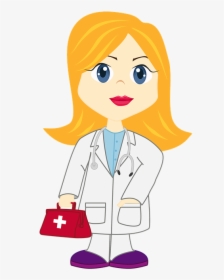 Illustration, Nice, Girl Doctor, Dr Blonde, Dr - Girl Doctor Clipart Blonde, HD Png Download, Transparent PNG
