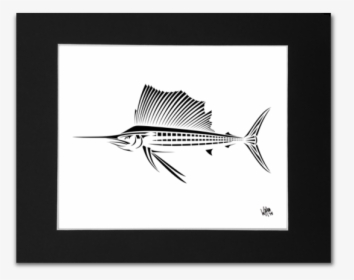 Sailfish Black And White, HD Png Download, Transparent PNG