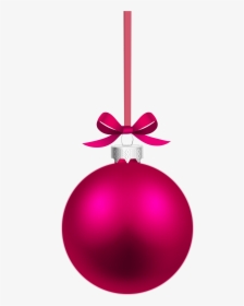 Hanging Ornament Clipart Png - Pink Christmas Clipart Png, Transparent Png, Transparent PNG