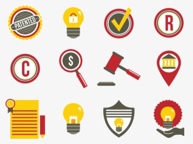 Patent Idea Protection Flat Icons - Patent Icon, HD Png Download, Transparent PNG