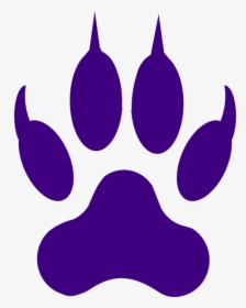 Transparent Claw Marks Clipart - Purple Wolf Paw Print, HD Png Download, Transparent PNG