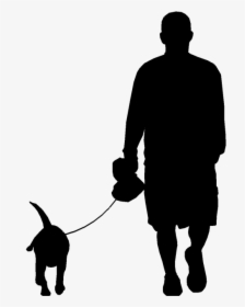 Person Walking Silhouette Png 15166 - Dogs Human Best Friend, Transparent Png, Transparent PNG