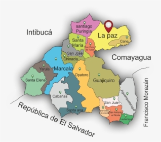 Transparent Mapa De Honduras Png - Departamento De La Paz Y Sus Municipios, Png Download, Transparent PNG