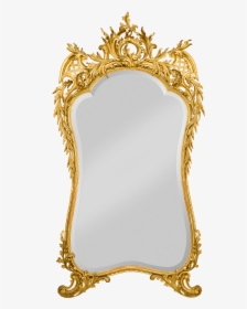 Louis Xv-style Gold Leaf Mirror - Golden Mirror Frame Png, Transparent Png, Transparent PNG