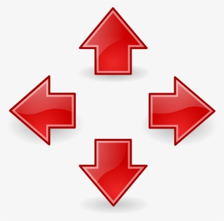 Arrows, Red, Set, Up, Down, Left, Right, Glossy - Arrow Down Red Png, Transparent Png, Transparent PNG