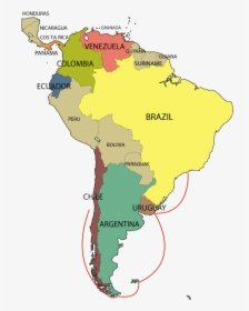 Sudamérica - Amazon Map Of South America, HD Png Download, Transparent PNG