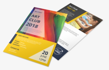 School Art Club Flyer Template Preview - Flyer, HD Png Download, Transparent PNG