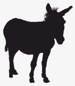 Donkey Silhouette Clip Art - Silhouette Of A Donkey, HD Png Download, Transparent PNG
