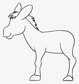 How To Draw Donkey - Draw A 2d Donkey, HD Png Download, Transparent PNG