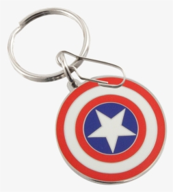Picture Of Marvel Captain America Shield Enamel Key - Spiderman Keychain, HD Png Download, Transparent PNG