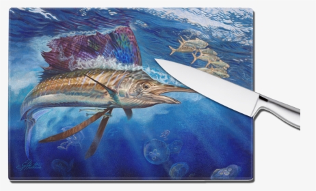Majesty Sailfish Glass Cutting Board Large, HD Png Download, Transparent PNG