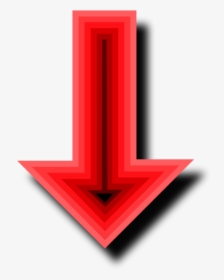 Arrow Pointing Down - Red Arrow Pointing Down Transparent Background, HD Png Download, Transparent PNG