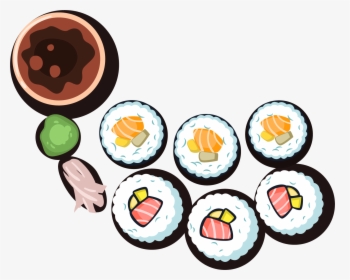 Sushi Onigiri Japanese Cuisine - Illustration, HD Png Download, Transparent PNG