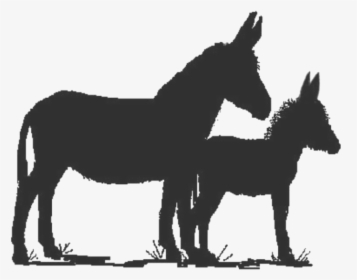Donkey And Baby Silhouette, HD Png Download, Transparent PNG