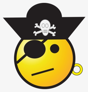 Emoticon, Smiley, Smilies, Face, Pirate, Eye-patch - Pirate Smiley, HD Png Download, Transparent PNG