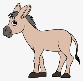 How To Draw Donkey - Step By Step To Draw A Donkey, HD Png Download, Transparent PNG
