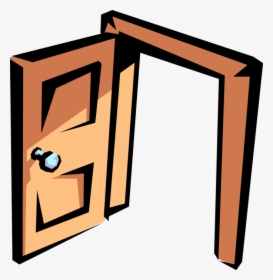 Vector Illustration Of Doorway Door Entrance Or Access - Don T Leave The Door Open, HD Png Download, Transparent PNG