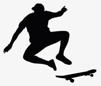 Silhouette, Skate, Board, Skate Board, Jump, Acrobacy - Skateboard Music, HD Png Download, Transparent PNG