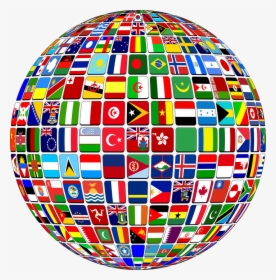 International, World, Flags, Countries, Nations, States - World Flag Globe, HD Png Download, Transparent PNG