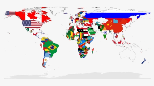 World Map With Flags Png, Transparent Png, Transparent PNG