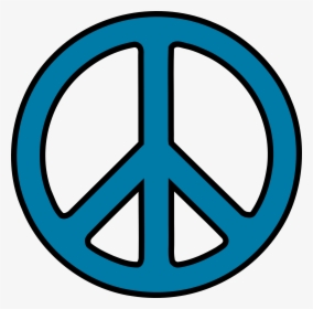 Black Peace Sign Clip Art - Peace Sign Clipart, HD Png Download, Transparent PNG