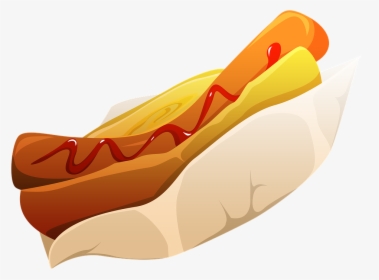 Hot Dog, Fast Food, Food, Sausage, Bun, Mustard, Snack - Lanches Desenho Cachorro Quente Png, Transparent Png, Transparent PNG