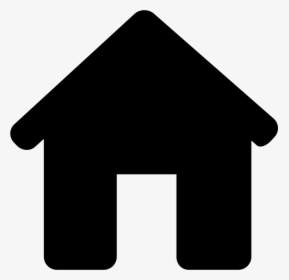 House Black Silhouette Without Door - House Icon Black Png, Transparent Png, Transparent PNG