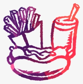 Hot Dog Clipart Corn Dog Hot Dog French Fries - Junk Food Clip Art, HD Png Download, Transparent PNG