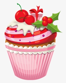 Christmas Cake Png Clipart - Cup Cakes Clip Art, Transparent Png, Transparent PNG