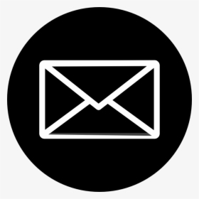 Email Icon Black Circle Envelope - Email Icon Png Black, Transparent Png, Transparent PNG