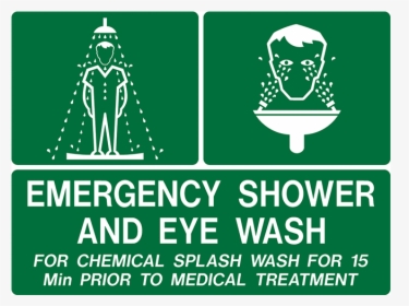 Brady First Aid Sign Range Emergency Shower And Eye - Emergency Eye Wash And Shower, HD Png Download, Transparent PNG