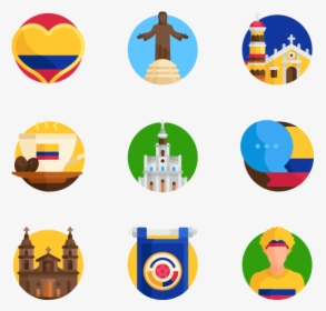 Colombia - Travel Color Icon Png, Transparent Png, Transparent PNG