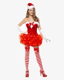 Light Up Sexy Santa Costume Ladies Womens , Png Download, Transparent Png, Transparent PNG