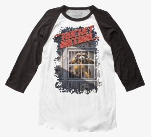 Rocket Raccoon Raglan Baseball Shirt, HD Png Download, Transparent PNG