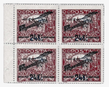 Czechoslovak Republic 1920, Airmail 24kč/500h Block, HD Png Download, Transparent PNG