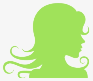 Silhouette Of Woman With Blow Dried Hair Or Wig In, HD Png Download, Transparent PNG