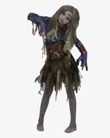 Halloween Girl Zombie Transparent Background Png Image, Png Download, Transparent PNG