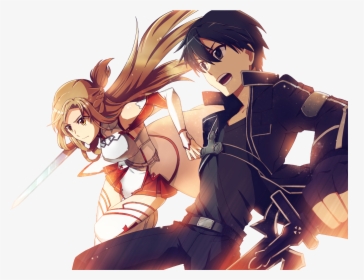 Kirito And Asuna Png, Transparent Png, Transparent PNG