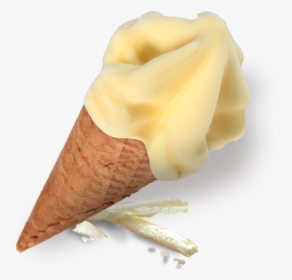White Chocolate Cone - White Chocolate Dipped Ice Cream Cone, HD Png Download, Transparent PNG